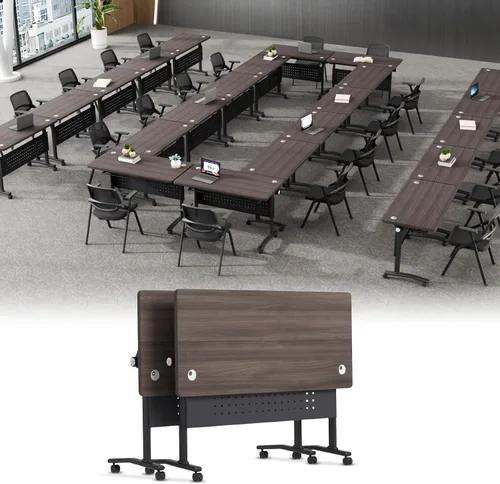 Vista 68 de Mesa de conferencias plegable, mesa de sala de conferencias con ruedas, mesa de conferencias plegable modular, mesas de reuniones de entrenamiento