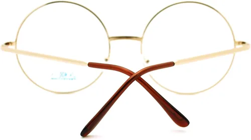 Vista 4 de PASTL Lentes transparentes con marco circular redondo de gran