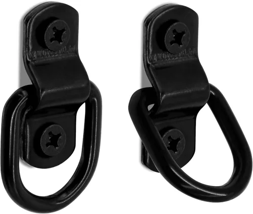 Vista 6 de 12 anclajes de amarre de anillo en D de 1/4 de pulgada, anillos de anclaje de remolque resistentes de 2400 libras para remolque, camión, cama