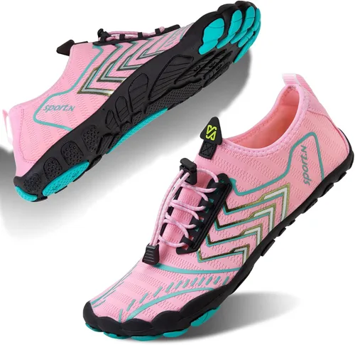 Vista 4 de Zapatos de agua para hombres y mujeres, calcetines acuáticos de secado rápido para exteriores, atléticos, para kayak, canotaje, senderismo, surf
