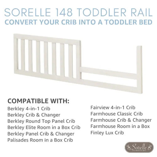 Vista 5 de Sorelle Furniture Rieles para niños pequeños y rieles para adultos de tamaño completo, kit de conversión de riel de cama y cuna de madera Sorelle