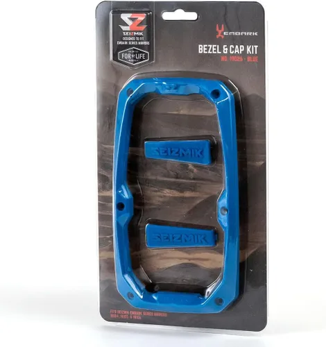 Vista 3 de SEIZMIK Kit de moldura de color UTV para espejos UTV de visión lateral de la serie Embark, kit de inserción de color de bisel y tapa Azul