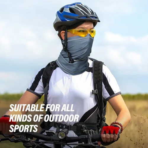 Vista 7 de SAITAG Polaina de cuello con protección contra el polvo, transpirable, elástica, para verano, ciclismo, senderismo, pesca