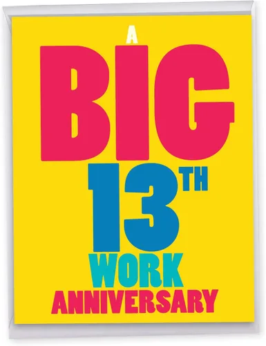 Vista 7 de NobleWorks Divertida tarjeta de notas de aniversario de trabajo de 6º hito de nosotros de 8.5 x 11 pulgadas con sobre para hombres, mujeres