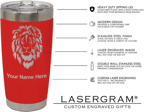 Vista 88 de LaserGram Vaso aislado al vacío de 20 onzas, notas musicales, grabado personalizado incluido (negro)