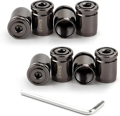 Vista 10 de Dickno 4 piezas tapas de vástago de válvula de neumático de coche con cierre, cubiertas antirrobo para vástago de válvula de rueda automática