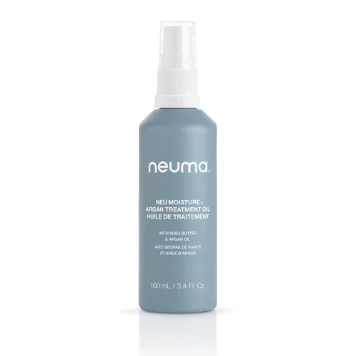 Vista 2 de Neuma Aceite de tratamiento de argán Neu Moisture para cabello, 3.4 onzas líquidas Fórmula ligera con manteca de karité y aceite de argán