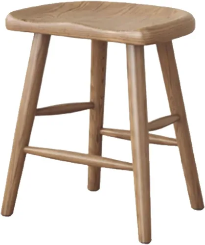 Vista 10 de Juego de sillas de comedor de madera, silla de comedor moderna, sillas de cocina de granja, taburete de vestíbulo, silla sin brazos para cocina