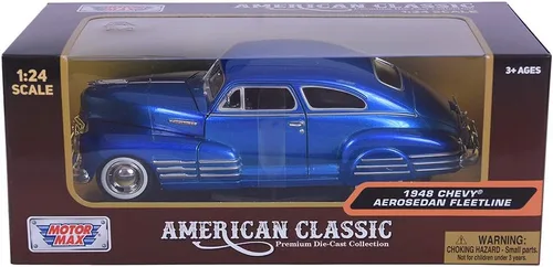 Vista 5 de Motormax 124 1948 Chevy Aerosedan Fleetline Vehículo (los colores pueden variar)