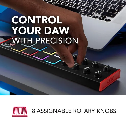 Vista 7 de Beat Maker Bundle - AKAI Professional LPK25 y LPD8 - Teclado MIDI USB con 25 teclas de sintetizador y controlador MIDI USB con 8 almohadillas