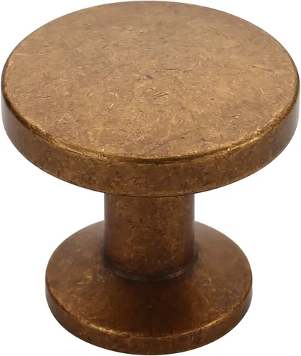 Vista 15 de Alzassbg Paquete de 6 pomos de gabinete de níquel negro cepillado, accesorios redondos de 1.1 pulgadas de diámetro para cajones de cocina, aparador
