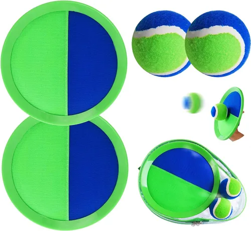 Vista 10 de Juego de pelota de captura para niños, juguetes de playa, juegos de lanzamiento y captura de césped en el patio trasero, versión mejorada, lanzar