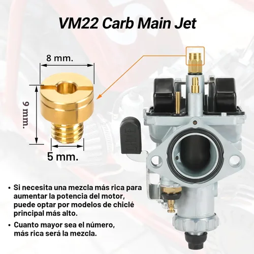 Vista 7 de FVRITO - Carburador de alto rendimiento VM22 de 26 mm para Predator 212cc 196cc Coleman CT200U BT200X Mini Bike KT196 Go Kart GX160 GX200 6.5hp