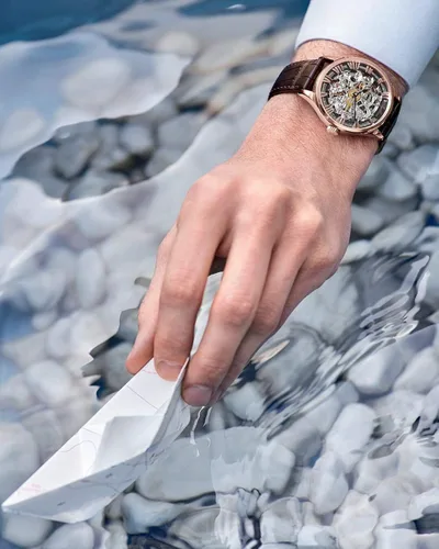Vista 7 de AGELOCER Reloj de lujo mecánico de esqueleto de acero inoxidable para hombre