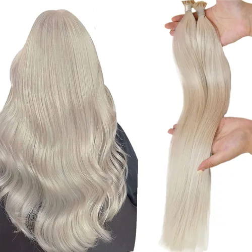 Vista 16 de Extensiones de cabello humano microlink de 16 pulgadas, extensiones de cabello natural suave de microcuentas, color #1 negro azabache, 100% cabello
