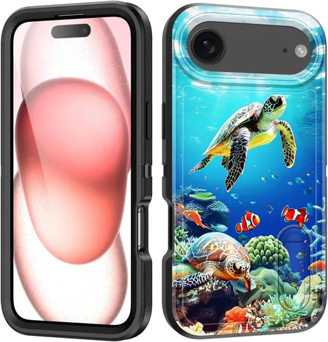 Vista 80 de Funda para iPhone Air con soporte integrado, a prueba de golpes, polvo y caídas, 3 capas, grado militar, funda protectora para iPhone Air de 6.5