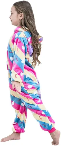 Vista 51 de Pijama de unicornio unisex para niños, enteritos para disfraz, Halloween