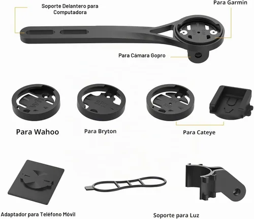 Vista 3 de Soporte para computadora de bicicleta, soporte delantero para bicicleta de Negro