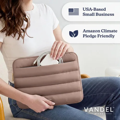 Vista 2 de Vandel Funda para laptop de 13 a 14 pulgadas Café con leche