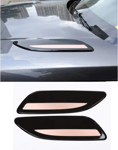 Vista 9 de YIWANG Cubierta de plástico ABS cromo cubierta de ventilación Panel Trim cubierta 2 unids para Landrover Range Rover Velar 2017 2018 Accesorios
