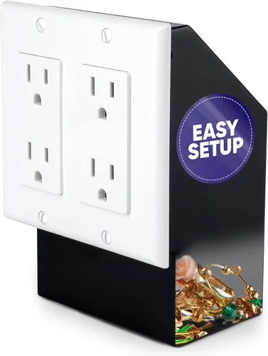 Vista 10 de Elder Welder® Caja fuerte de pared oculta con toma eléctrica Placa de pared 100% real incluida Fácil de instalar Caja fuerte oculta