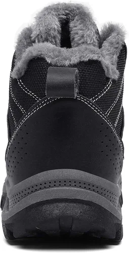 Vista 5 de Botas de invierno impermeables de cuero para hombre zapatos de senderismo para exteriores