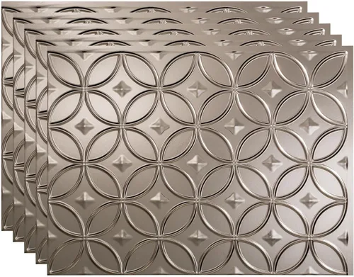 Vista 14 de FASÄDE Anillos Panel de Revestimiento Decorativo de Vinilo de 18 x 24 pulgadas en Bronce Argent (Paquete de 5)