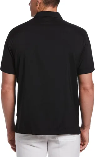 Vista 3 de Cubavera Camisa de manga corta con botones y cuello de campamento para hombre