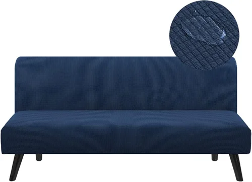 Vista 11 de Funda impermeable para futón sin brazos, funda de colchón para sofá cama, tamaño matrimonial, protector de muebles suave y elástico para mascotas