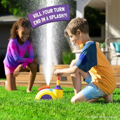 Vista 2 de Hasbro Pie Face Splash - Juego de rociadores de agua para niños, diversión de verano al aire libre - Juega con amigos y familiares