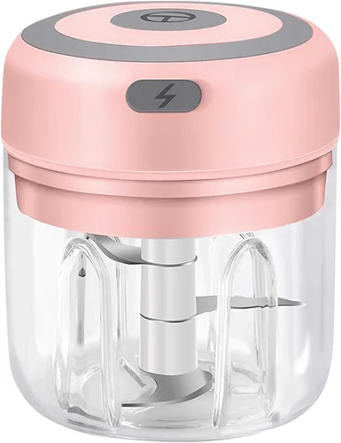 Vista 9 de Mini picador de ajo eléctrico, picador de cebolla USB de 100 ml, procesador de alimentos pequeño portátil para jengibre, chile, verduras