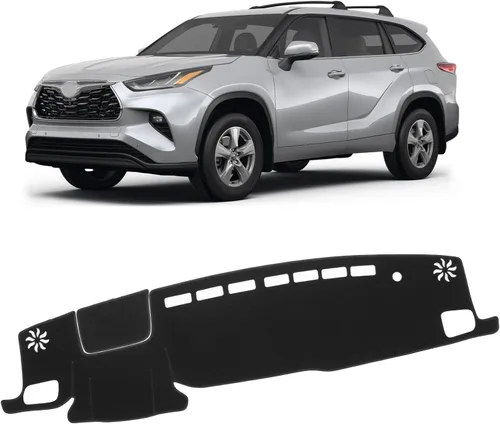 Vista 35 de KUST Funda negra para salpicadero compatible con Tesla Modelo Y Modelo 3 2017-2023, accesorios para el modelo Y Modelo 3, tapete antideslizante