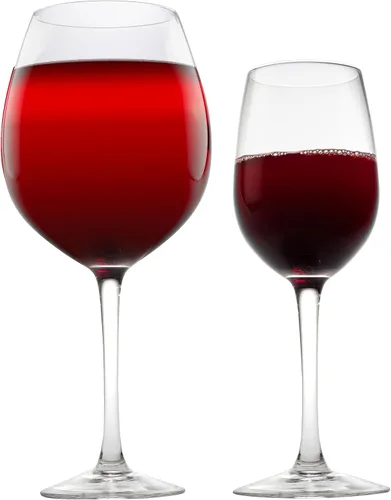 Vista 7 de Copa de vino tamaño extragrande, gigante, de 750 ml= 25.36 onzas líquidas, con capacidad para una botella de vino completa, Transparente Made of