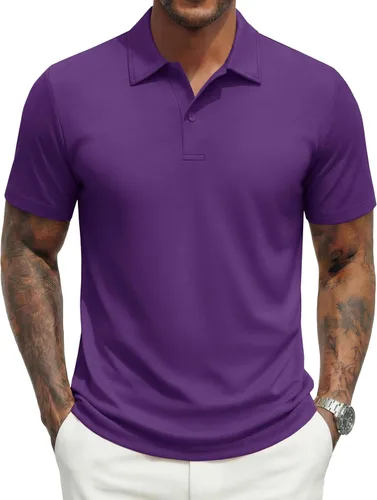 Vista 15 de MAGNIVIT Mens Polo Shirts Short Sleeve Moisture Wicking Breathable UPF80+ Casual & Athletic Collared Golf Shirts
