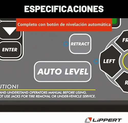 Vista 6 de Lippert Ground Control Sistema de Nivelación de RV de 5ª Rueda y Remolque de Viaje Reemplazo de Panel Táctil con Botón de Nivelación Automática