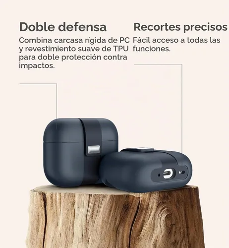 Vista 6 de SURITCH Funda para AirPods Pro 2/Pro, bloqueo magnético, compatible con Airpods Pro de 2ª y 1ª generación, funda protectora resistente con elegante