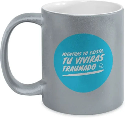 Vista 4 de Taza de Cafe Yo Vaso, taza café divertidas, tazas personalizadas, taza de café inspiradoras, taza con mensajes positivos., 11onza, Dorado