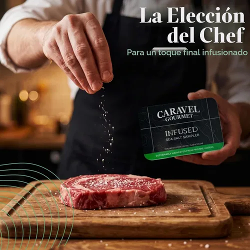 Vista 5 de Caravel Gourmet Muestra de sal marina infundida, sales de cocción de 6