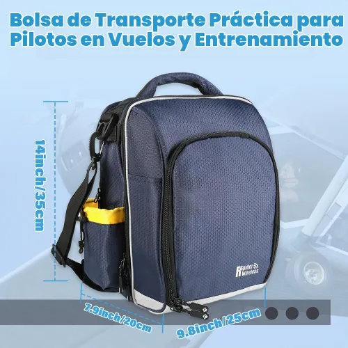 Vista 2 de Bolsa de vuelo piloto de alta calidad: se adapta a todos