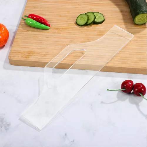 Vista 4 de Mikinona Plantilla de plantilla de mango de tabla de cortar acrílica para tablas de charcutería, guía de cocina reutilizable con agarre cómodo