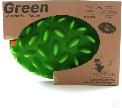 Vista 2 de Northmate Green Slow Feeder-Small Slow Feeder Dog Bowl, Gobble Stopper, Mental Stimulation Dog Puzzle, Suitable for Puppy & Small, Medium & Large