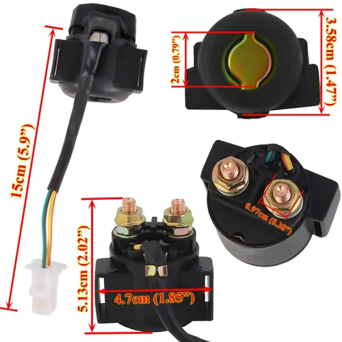 Vista 3 de Reemplazo del relé de solenoide de arranque para Honda ATV TRX 300 TRX300 1988 1989 1990 1991 1992 1993 1994 1995 1996 1997 1998 1999 2000 OEM