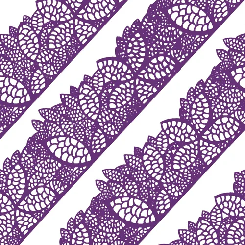Vista 12 de Juego de 10 piezas de encaje comestible grande prefabricado listo para usar, flor de cerezo, negro, 14 pulgadas