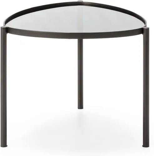 Vista 2 de Mesa Auxiliar 61 x 59 x 46 Metal/Cristal