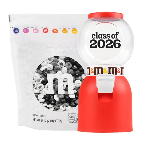 Vista 4 de M&M'S - Juego de recuerdos de fiesta de chocolate de graduación, 30 paquetes de 0.75 onzas, dulces M&M'S® de la clase 2026 con sombrero