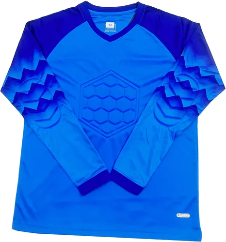 Vista 3 de Camiseta de fútbol para niños, uniformes de entrenamiento de equipo de fútbol de gladiador, portero acolchado, camiseta de manga larga
