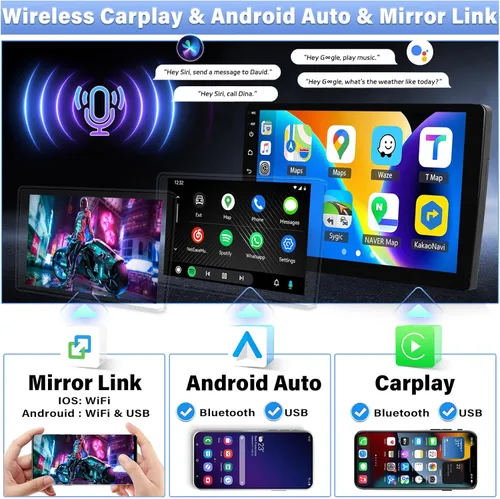 Vista 3 de [4G+64G] for Mazda 5 2005-2010 Android 15 Car Stereo Radio, Wireless A-pple CarPlay & Android Auto,WiF+GPS Navigation, 9” 1280 * 720P Touchscreen