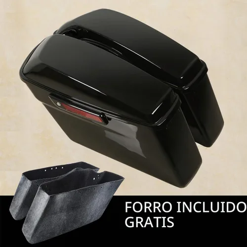 Vista 5 de TCT-MOTORPARTS Alforjas duras+soporte de conversión para Harley 1984-2017 Softail Heritage Classic Fatboy Springer Night Train Bad Boy Negro