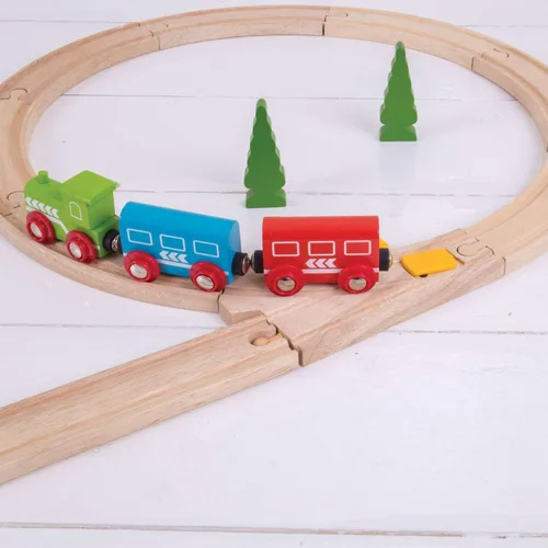 Vista 4 de Bigjigs Rail Interruptores mecánicos (paquete de 2) - Otras marcas principales de rieles de madera son compatibles