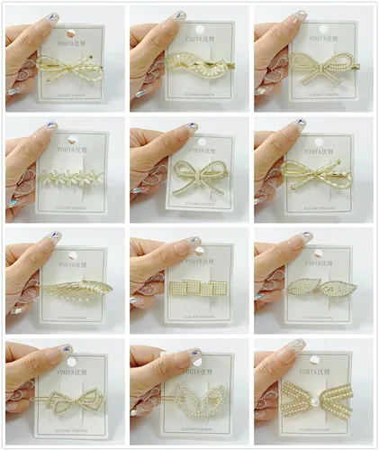 Vista 4 de QTMY 20 pinzas para el cabello para mujeres y niñas, regalo sorpresa, caja de joyería, accesorios de moda